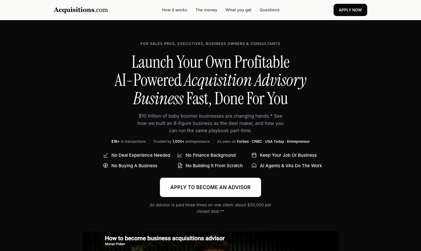 Acquisitions.com advisor program